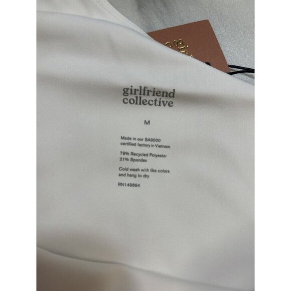 NWT Women’s Girlfriend Collective White Bianca Sports Bra Size M MSRP $55 - Picture 10 of 12